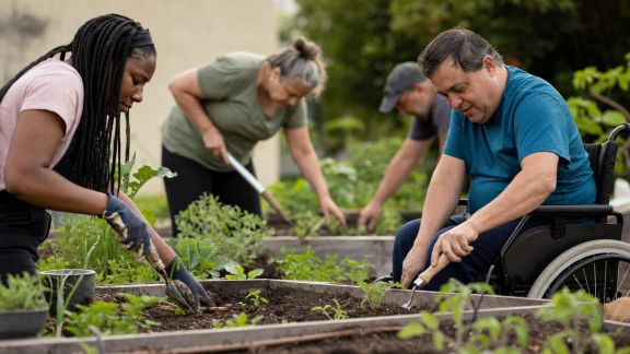 Favoriser l'intégration de personnes en situation de handicap dans le jardinage collectif